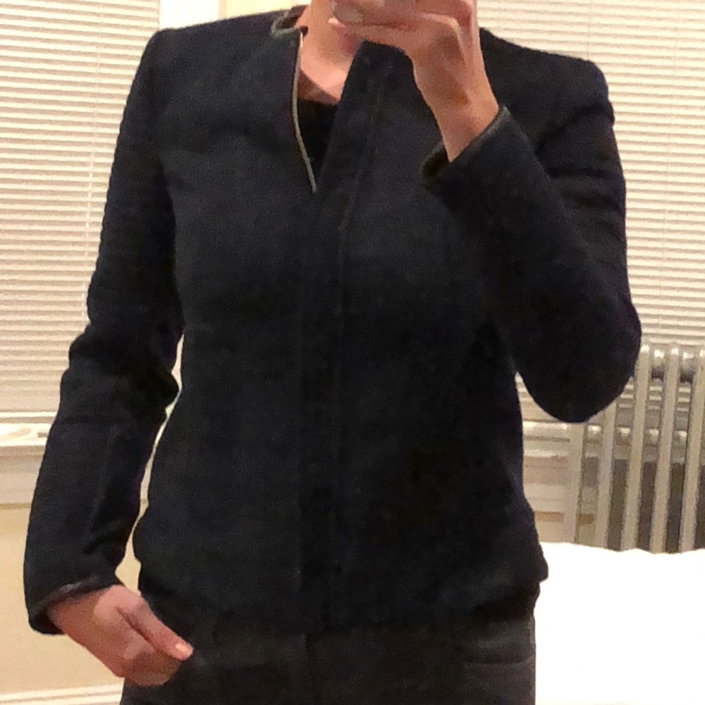 Zara Tartan Structured Jacket Size Medium - image 2